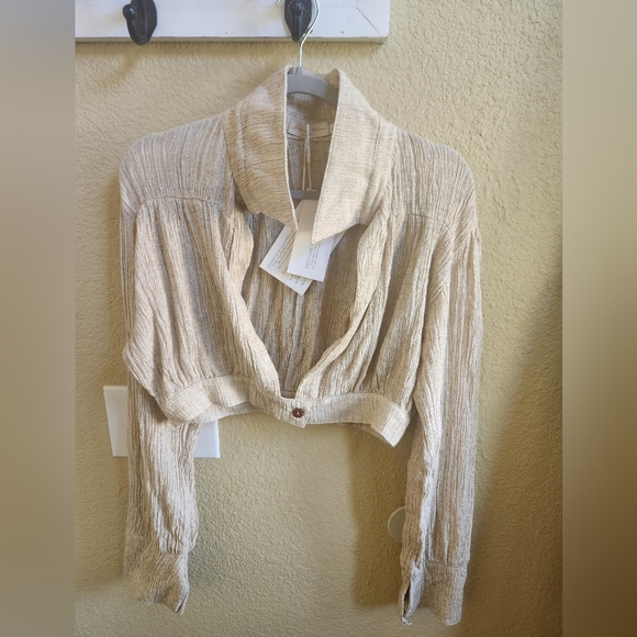 Savannah Morrow CLAUDIA BLOUSE OATMEAL - Picture 3 of 11